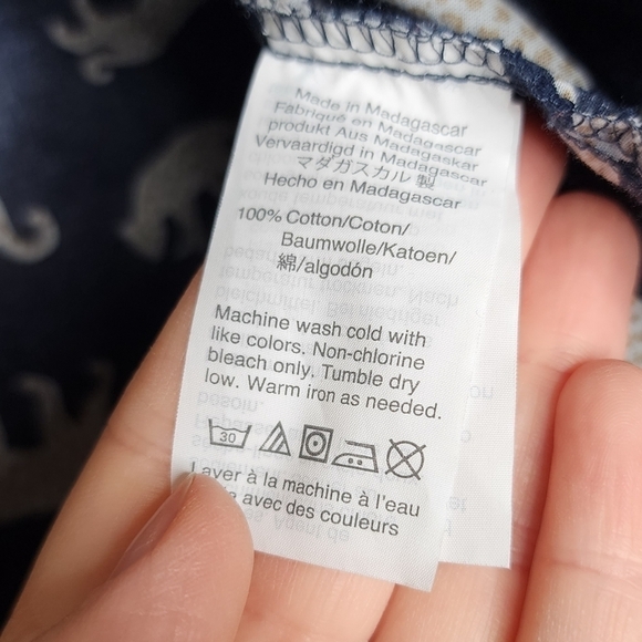 J by J. Crew Navy Cheetah Button Down Blouse M - Picture 6 of 6